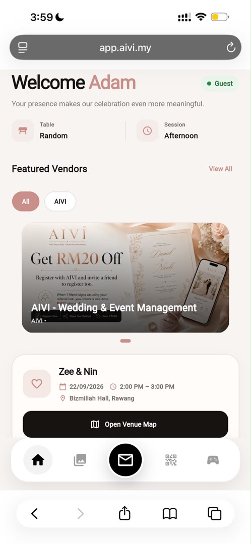 AIVI registered guest page